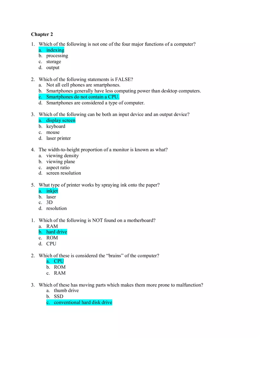Business Processing Practice Chapter 2 Answer Key - Page 1