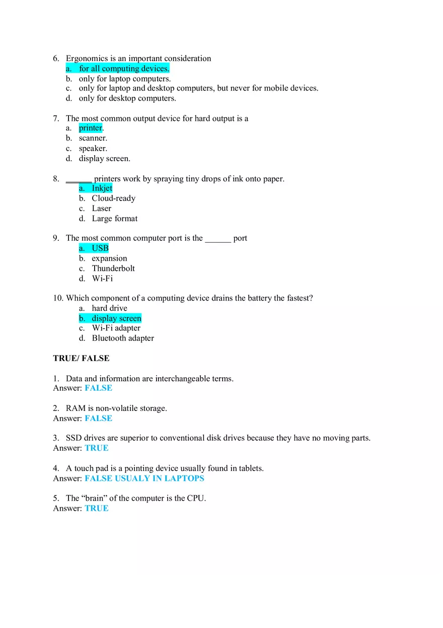Business Processing Practice Chapter 2 Answer Key - Page 3