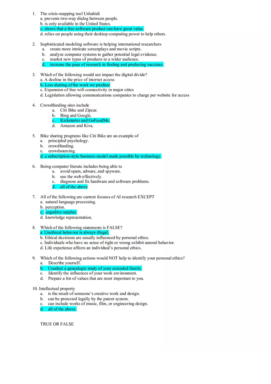Business Processing Practice Chapter 2 Answer Key - Page 5