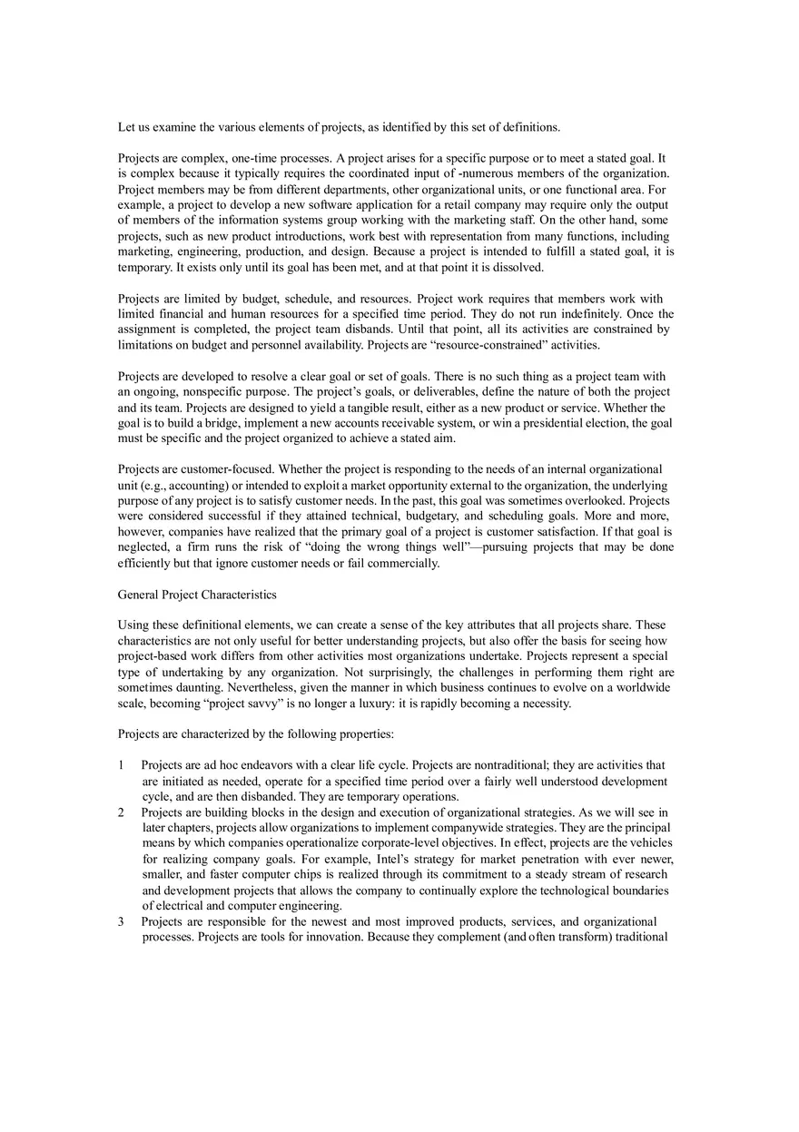 Lecture Notes - Introduction to Project Management and Why Project Management - Page 7