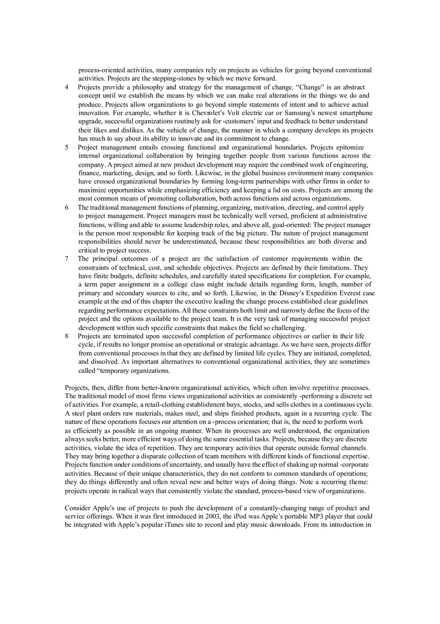 Lecture Notes - Introduction to Project Management and Why Project Management - Page 8