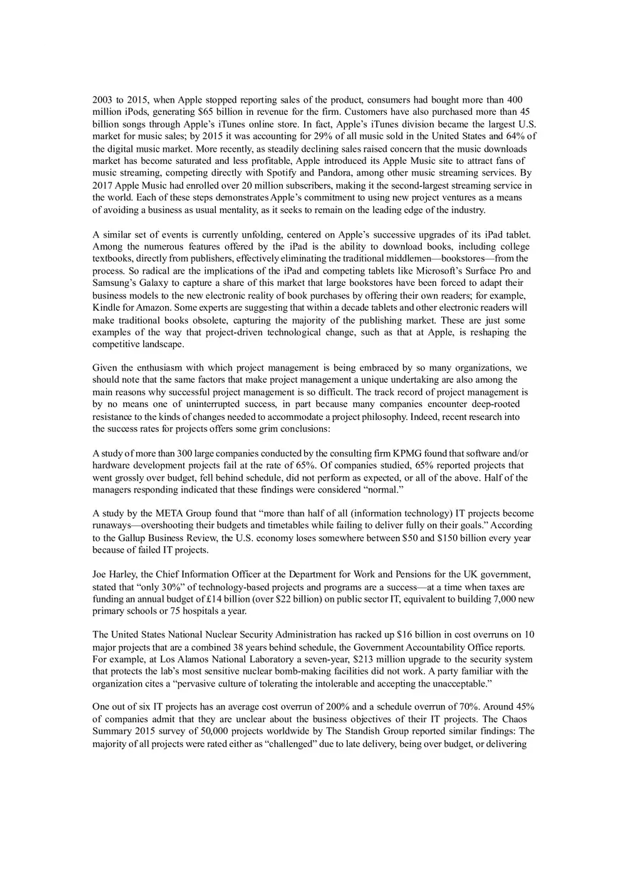 Lecture Notes - Introduction to Project Management and Why Project Management - Page 9