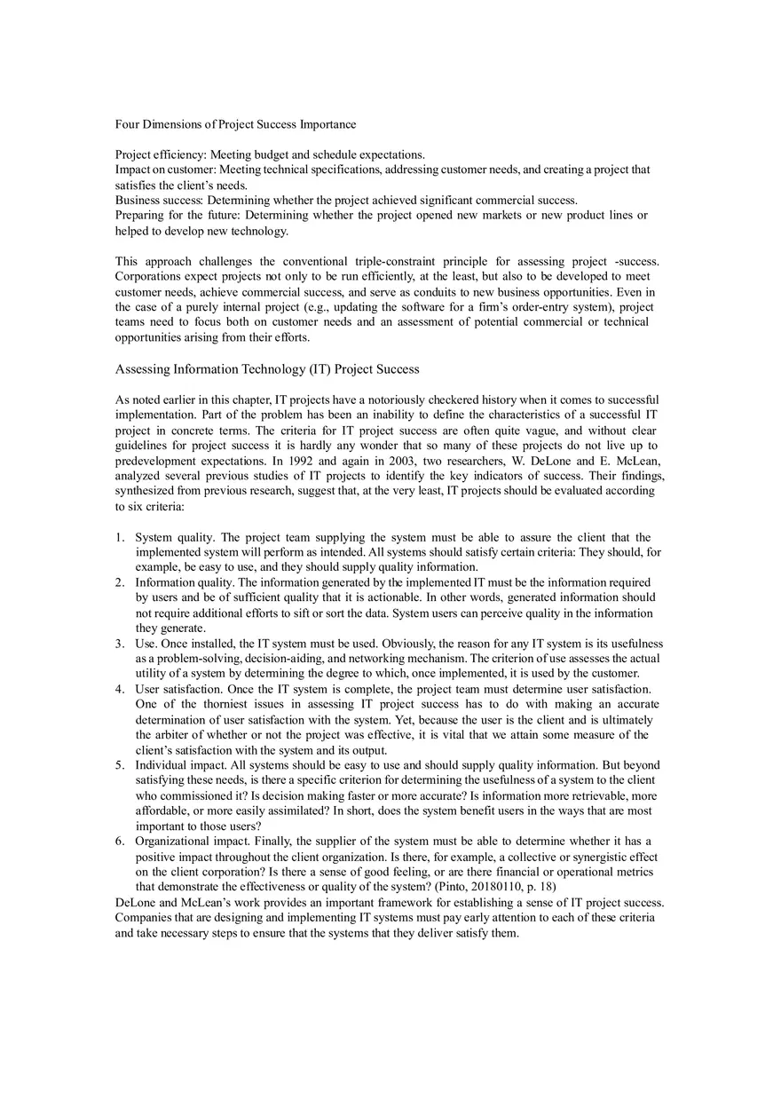 Lecture Notes - Introduction to Project Management and Why Project Management - Page 3