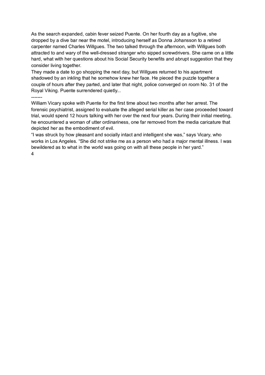 The Life and Deaths of Dorothea Puente Detailed Notes - Page 4