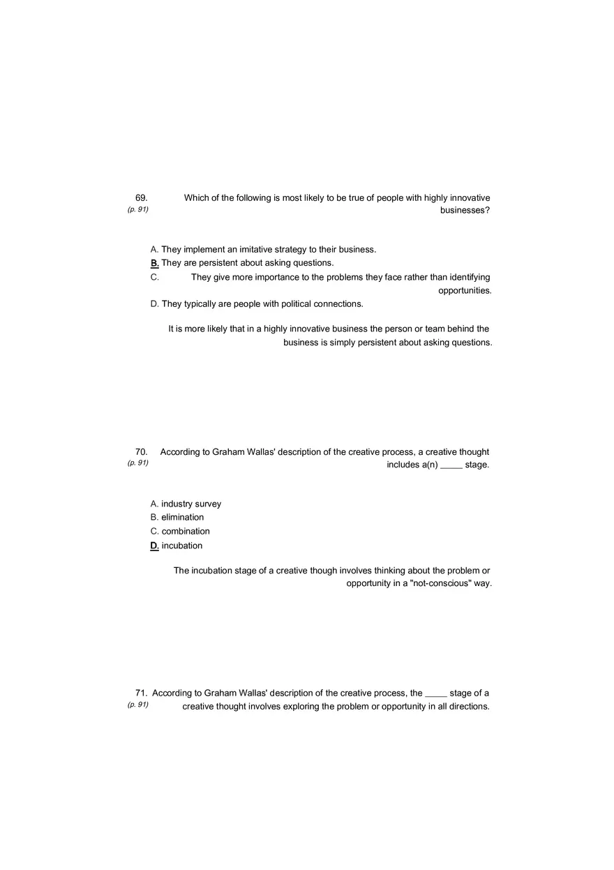 Small Business Its Opportunities and Rewards (Answer Key) Part 9 - Page 10
