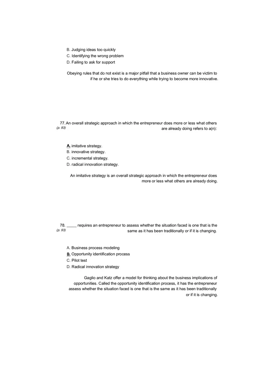Small Business Its Opportunities and Rewards (Answer Key) Part 9 - Page 13