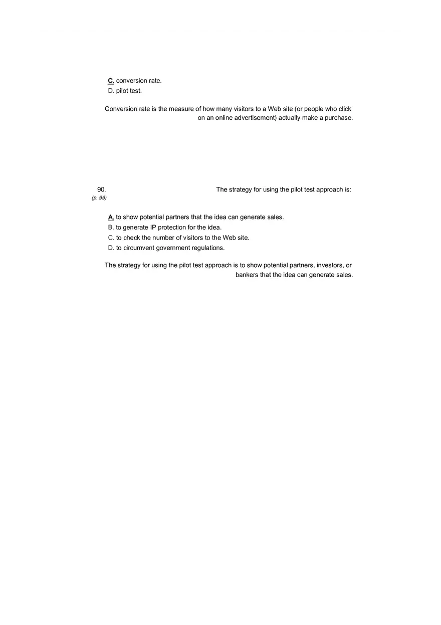 Small Business Its Opportunities and Rewards (Answer Key) Part 9 - Page 6
