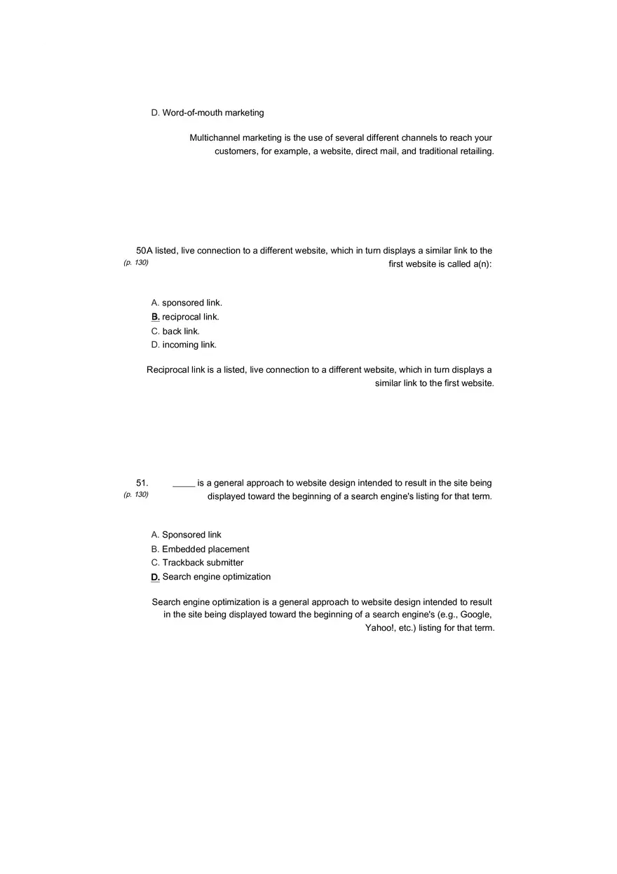Small Business Its Opportunities and Rewards (Answer Key) Part 11 - Page 9