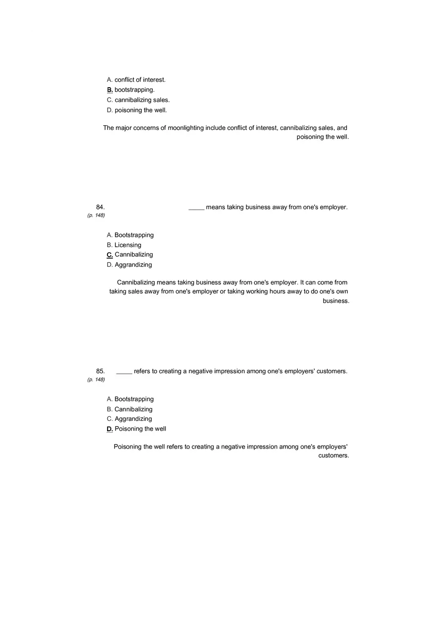 Small Business Its Opportunities and Rewards (Answer Key) Part 12 - Page 10