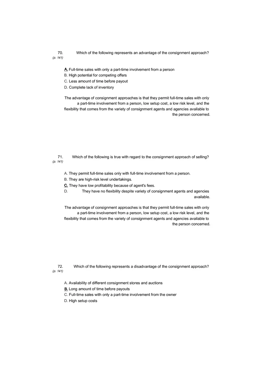 Small Business Its Opportunities and Rewards (Answer Key) Part 12 - Page 5