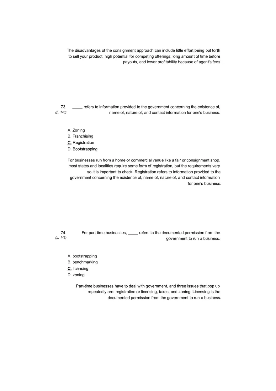 Small Business Its Opportunities and Rewards (Answer Key) Part 12 - Page 6