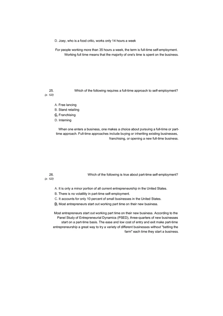 Small Business Its Opportunities and Rewards (Answer Key) Part 10 - Page 8