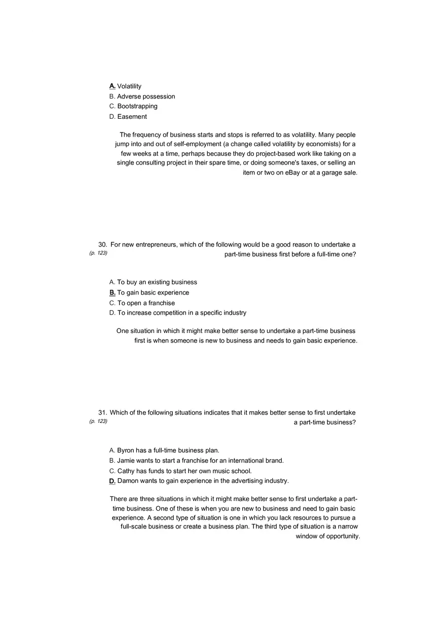 Small Business Its Opportunities and Rewards (Answer Key) Part 10 - Page 10