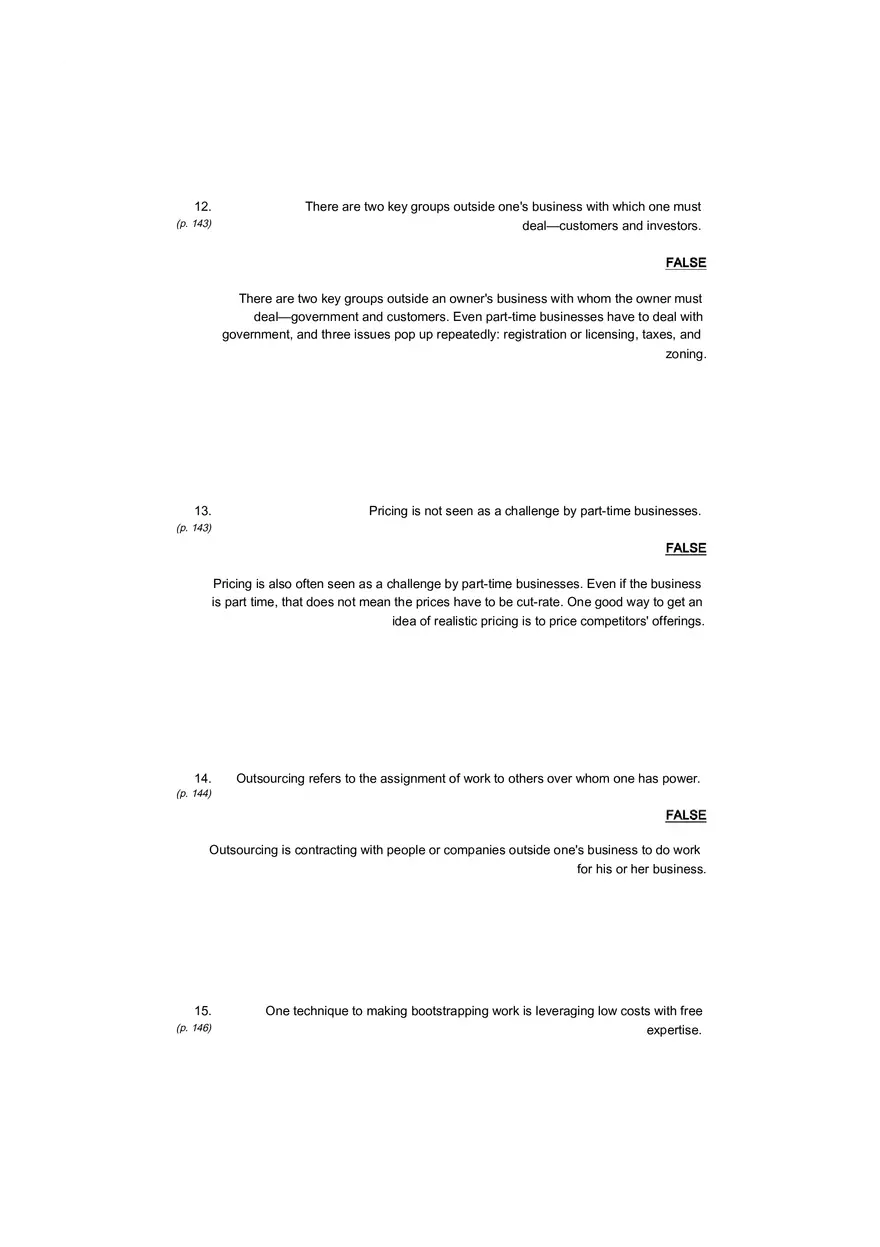 Small Business Its Opportunities and Rewards (Answer Key) Part 10 - Page 4