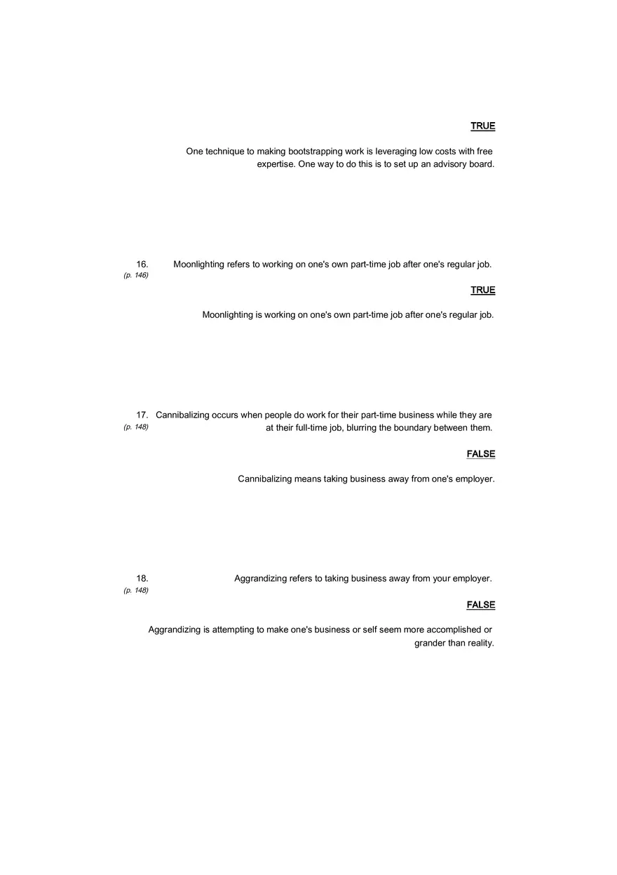 Small Business Its Opportunities and Rewards (Answer Key) Part 10 - Page 5