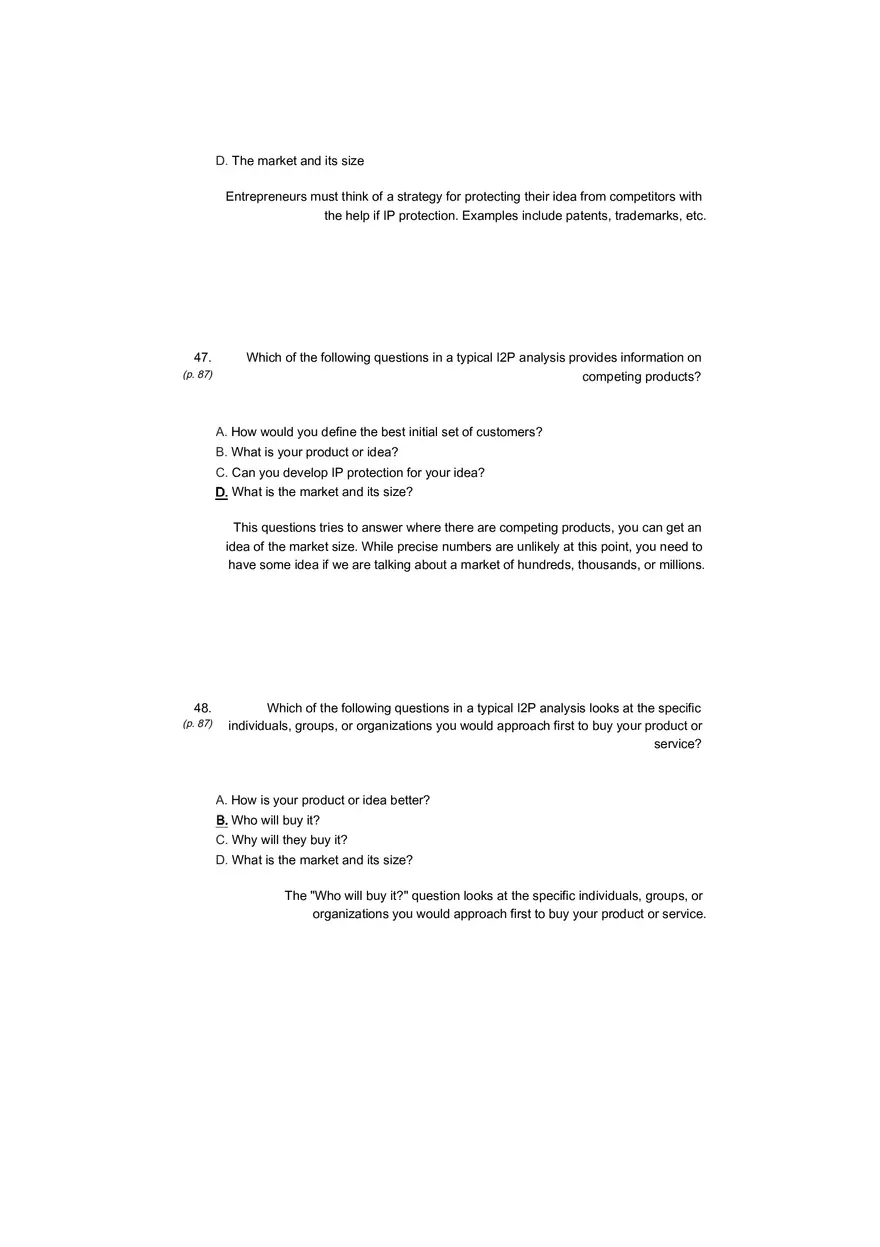 Small Business Its Opportunities and Rewards (Answer Key) Part 8 - Page 7