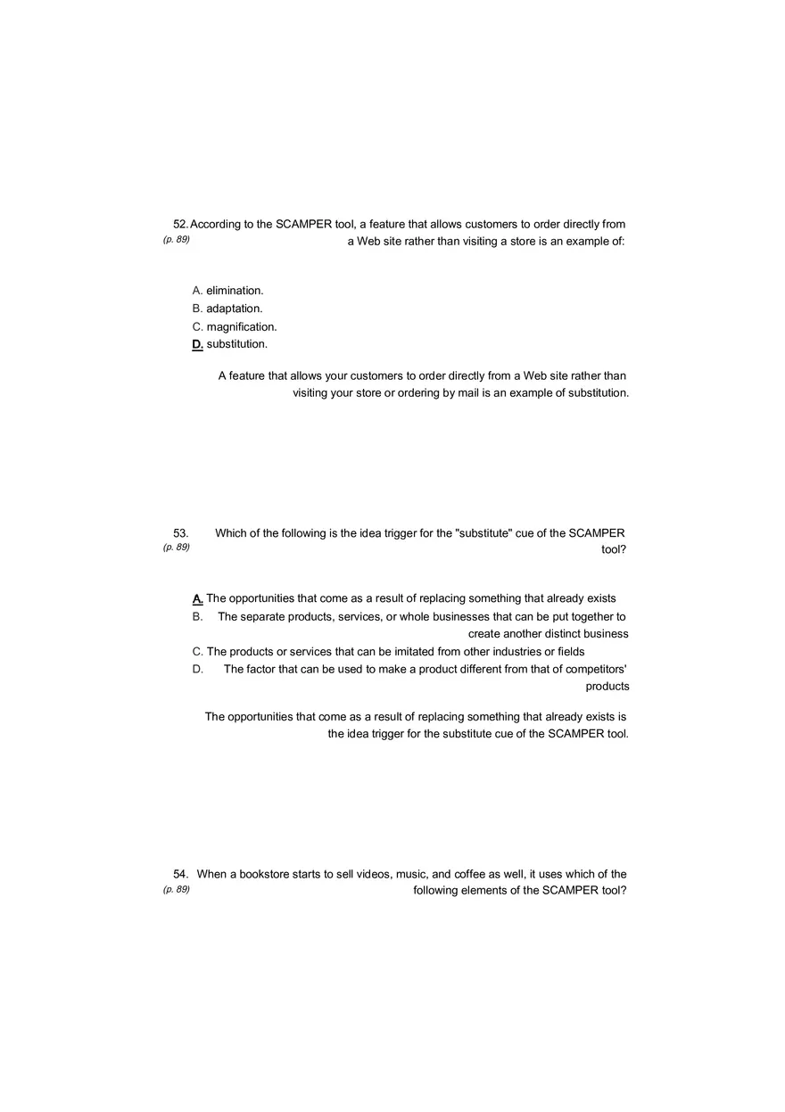 Small Business Its Opportunities and Rewards (Answer Key) Part 8 - Page 9