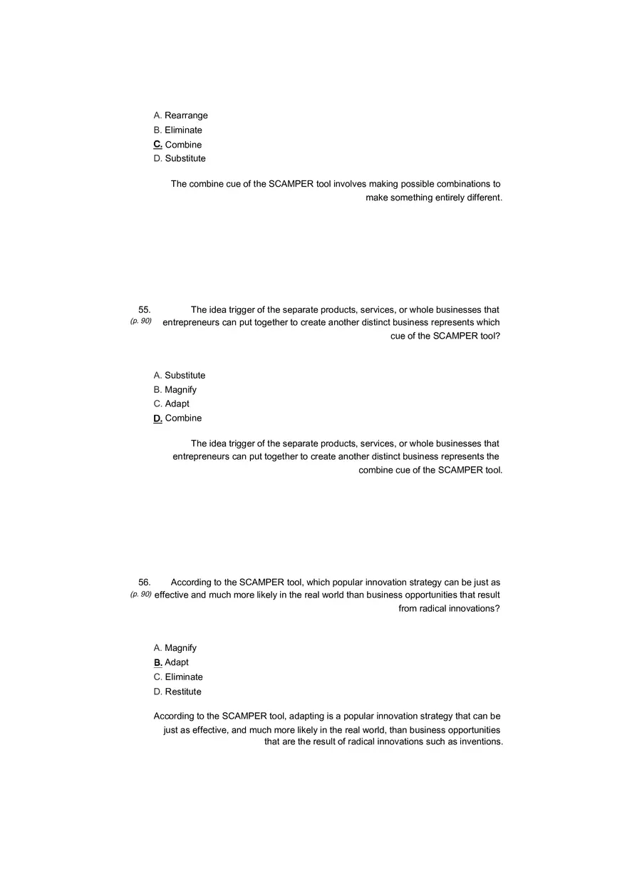 Small Business Its Opportunities and Rewards (Answer Key) Part 8 - Page 10