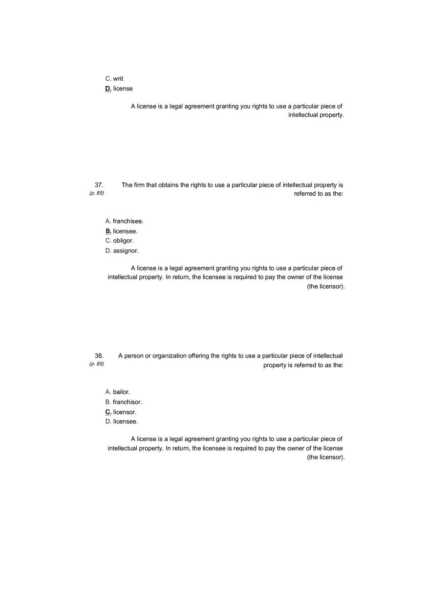 Small Business Its Opportunities and Rewards (Answer Key) Part 8 - Page 3