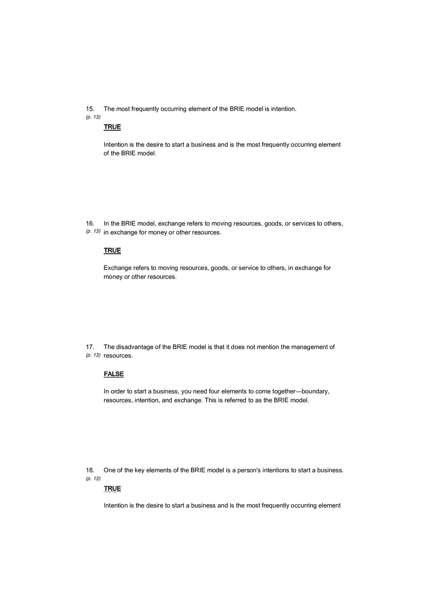 Small Business Its Opportunities and Rewards (Answer Key) Part 1 - Page 5