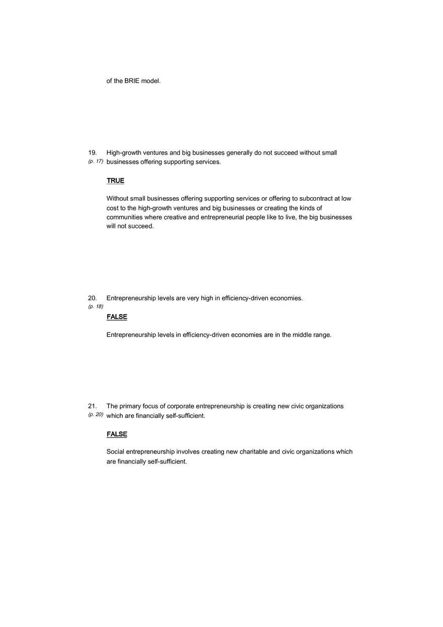 Small Business Its Opportunities and Rewards (Answer Key) Part 1 - Page 6