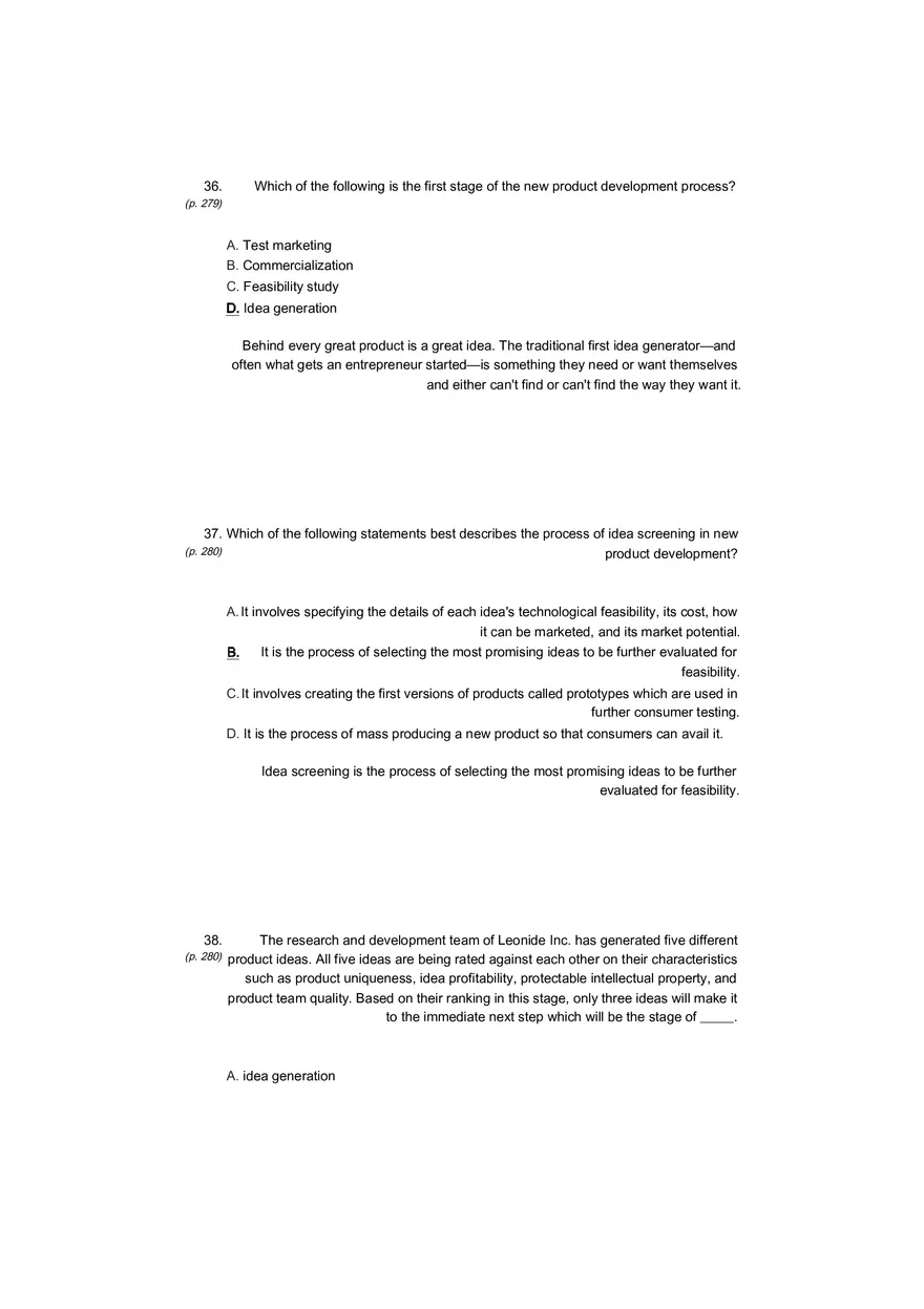 Small Business Its Opportunities and Rewards (Answer Key) Part 14 - Page 6