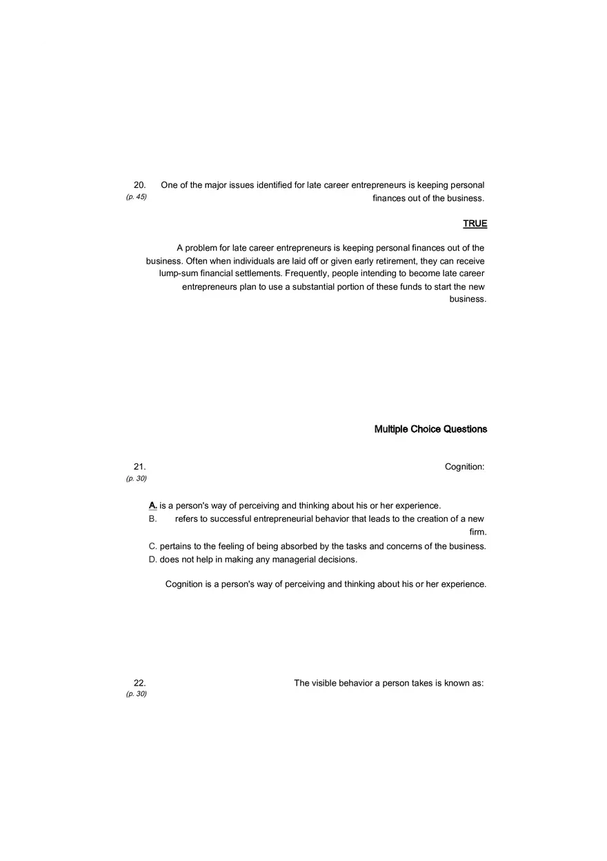 Small Business Its Opportunities and Rewards (Answer Key) Part 4 - Page 7