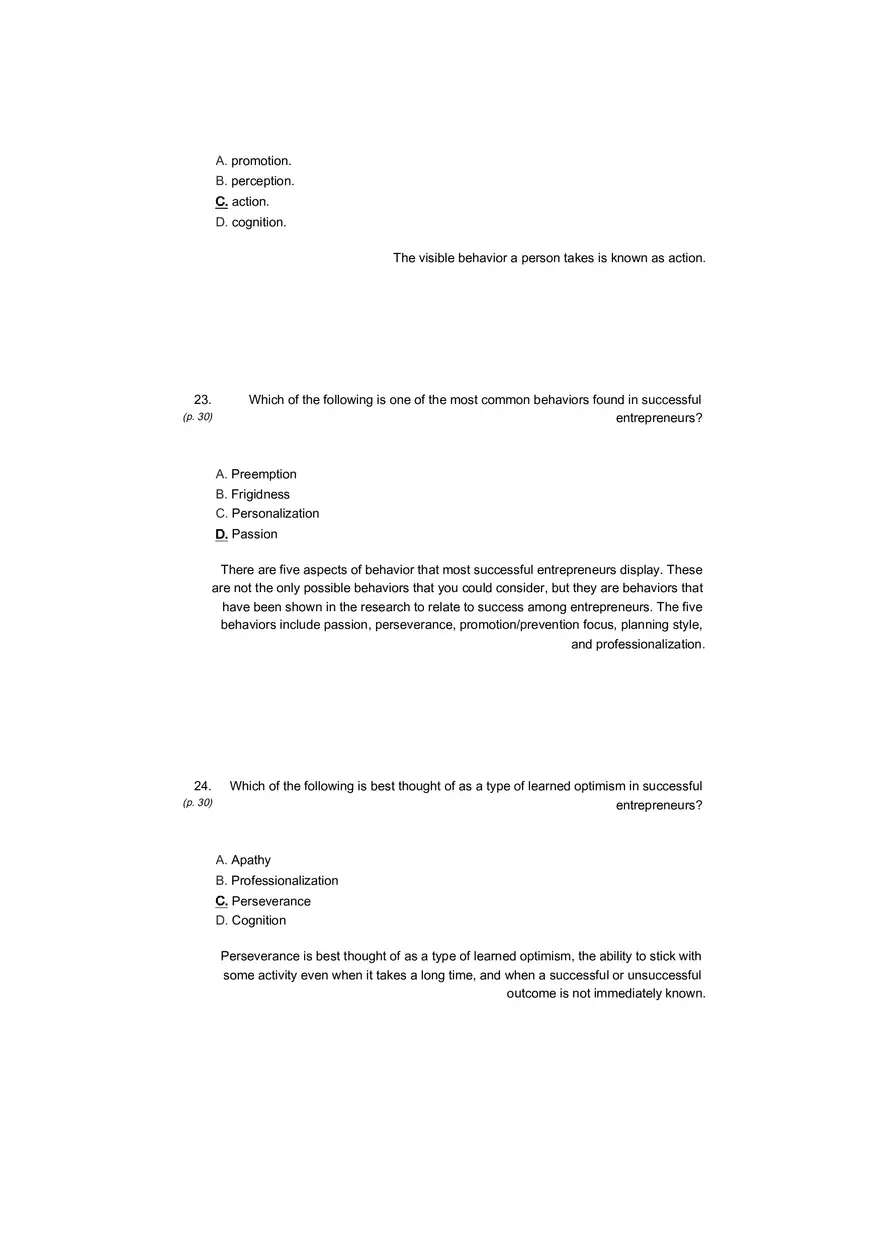 Small Business Its Opportunities and Rewards (Answer Key) Part 4 - Page 8