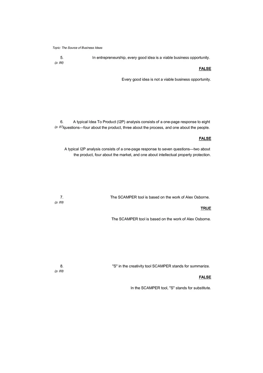 Small Business Its Opportunities and Rewards (Answer Key) Part 7 - Page 2