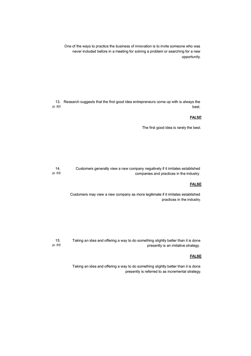 Small Business Its Opportunities and Rewards (Answer Key) Part 7 - Page 4