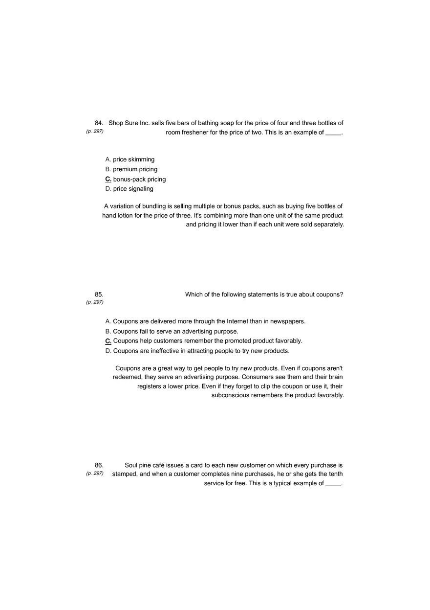 Small Business Its Opportunities and Rewards (Answer Key) Part 15 - Page 5