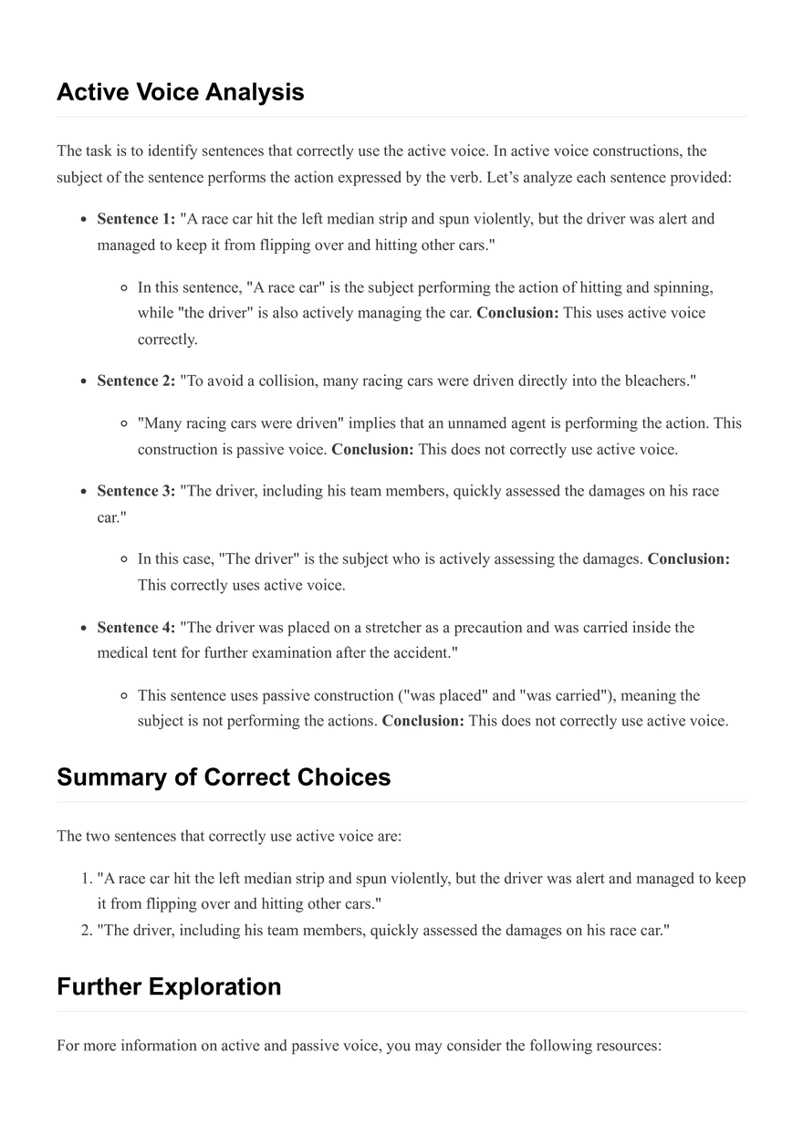 Active Voice Analysis - Page 1