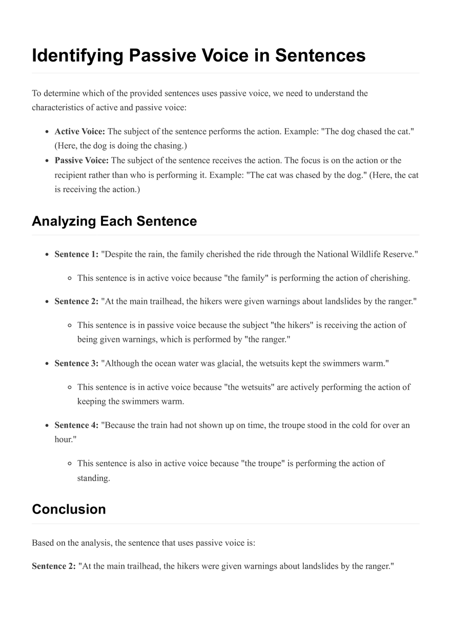 Identifying Passive Voice in Sentences - Page 1