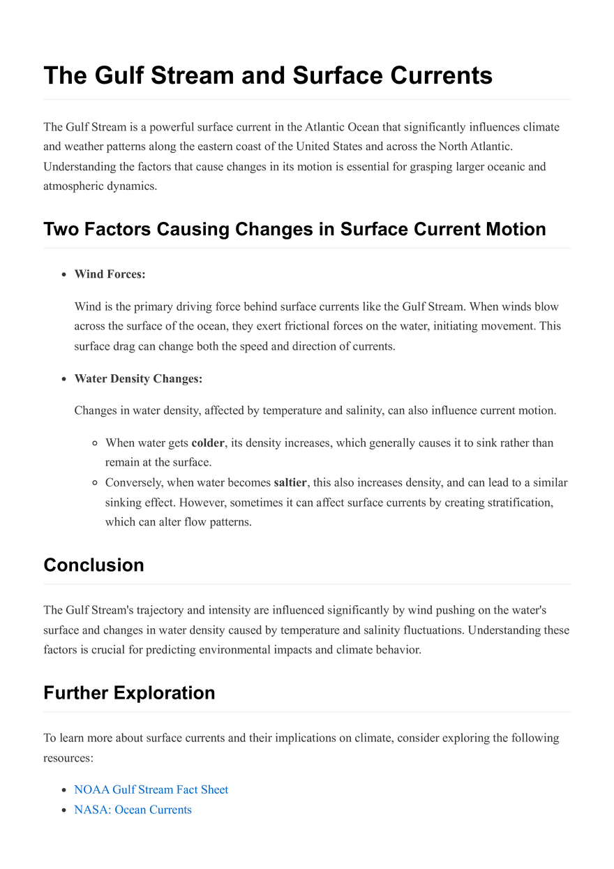 The Gulf Stream and Surface Currents - Page 1