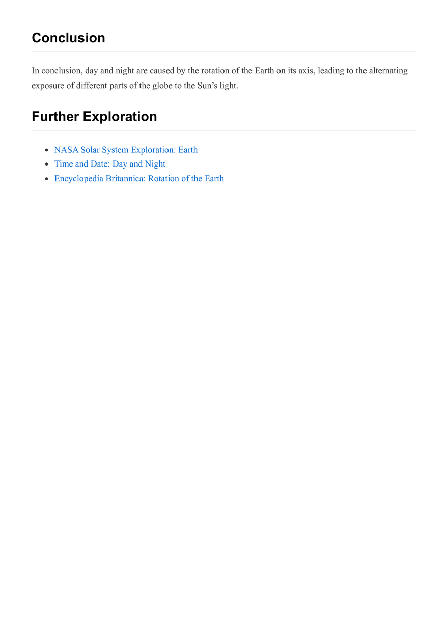 Understanding the Causes of Day and Night - Page 2