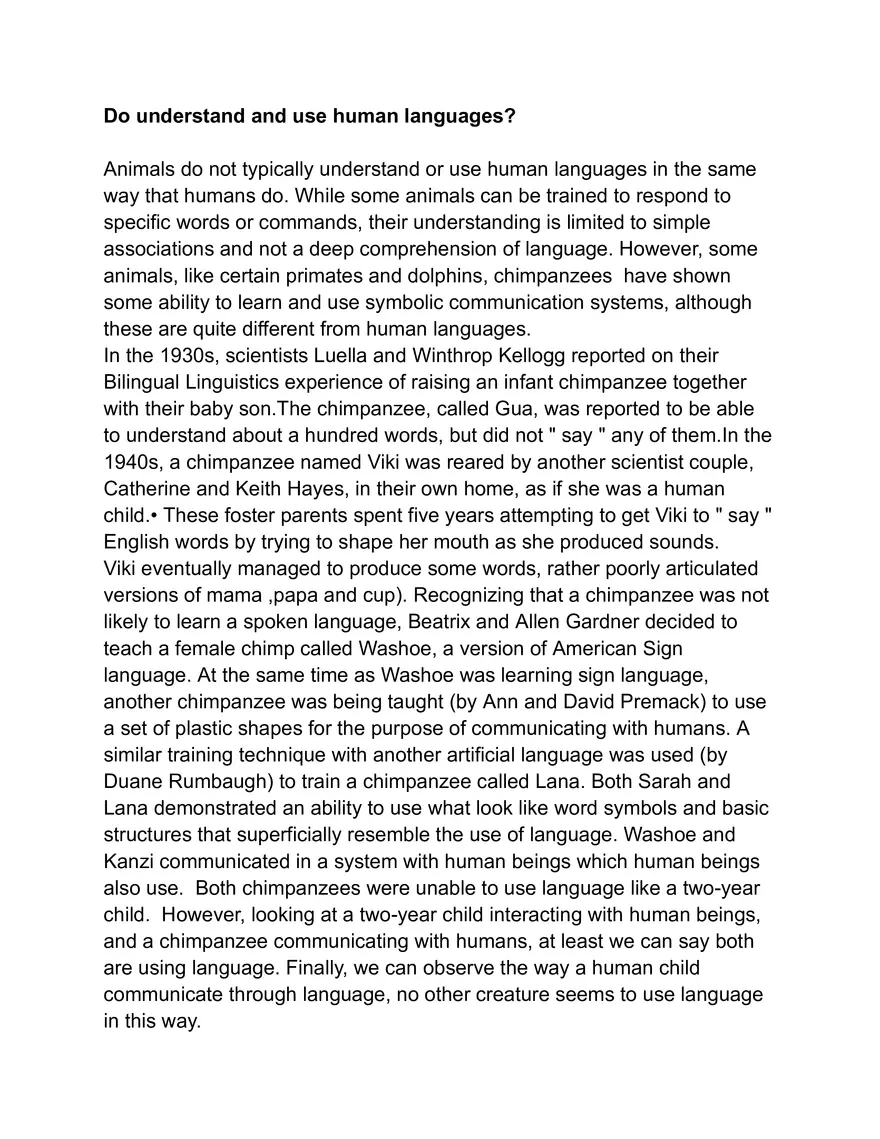 Do Animal Understand and Use - Page 1