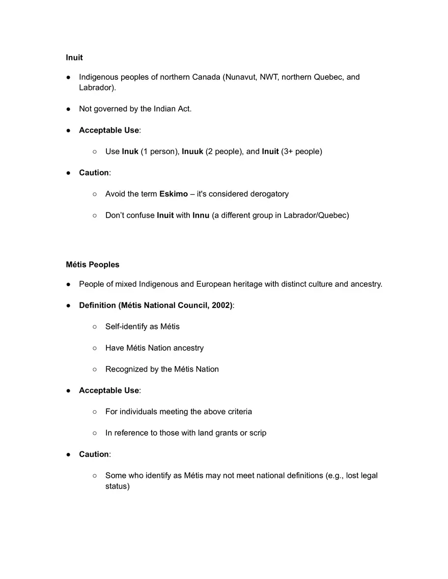 Pre-Class Preparation: Understanding Indigenous Terminology in Canada - Page 3