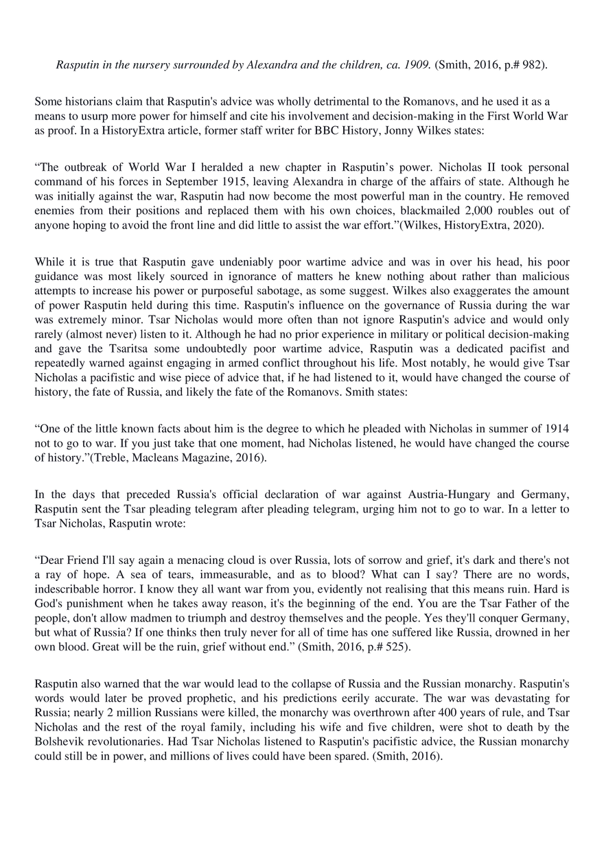 Rasputin - Self-Serving Exploiter or Genuine Spiritual Guide? - Page 15