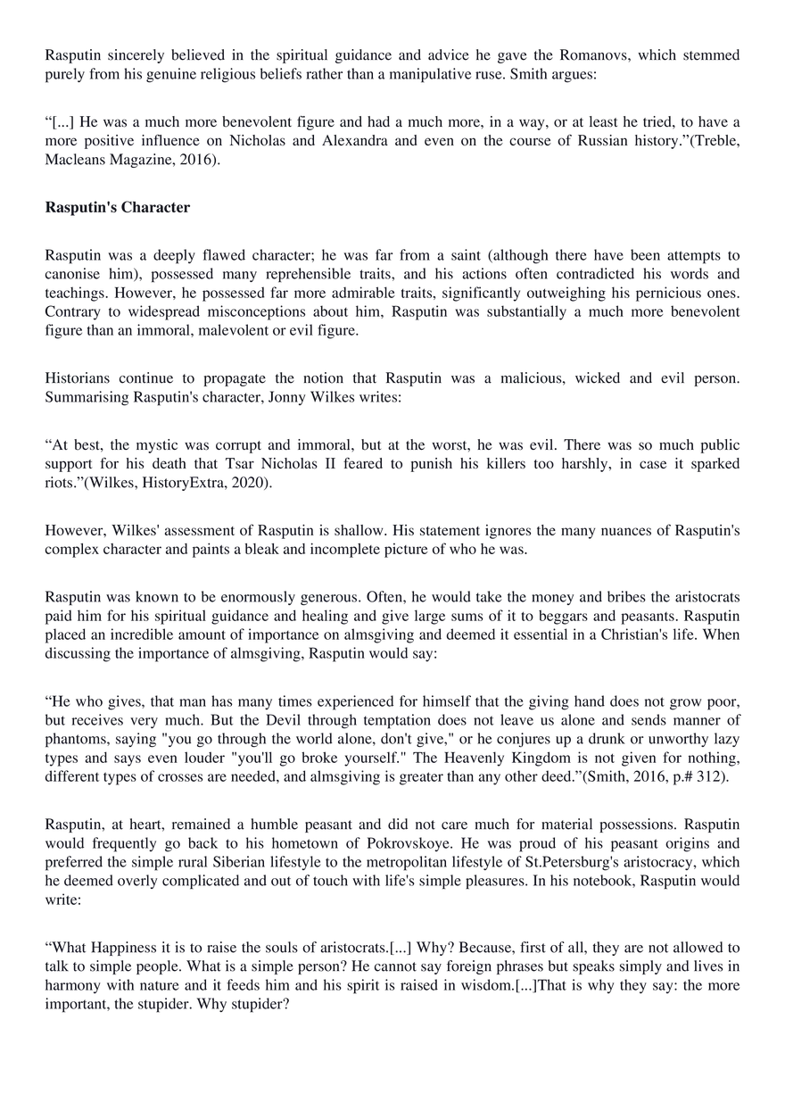 Rasputin - Self-Serving Exploiter or Genuine Spiritual Guide? - Page 16
