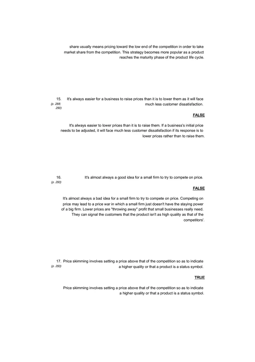 Small Business Its Opportunities and Rewards (Answer Key) Part 13 - Page 9