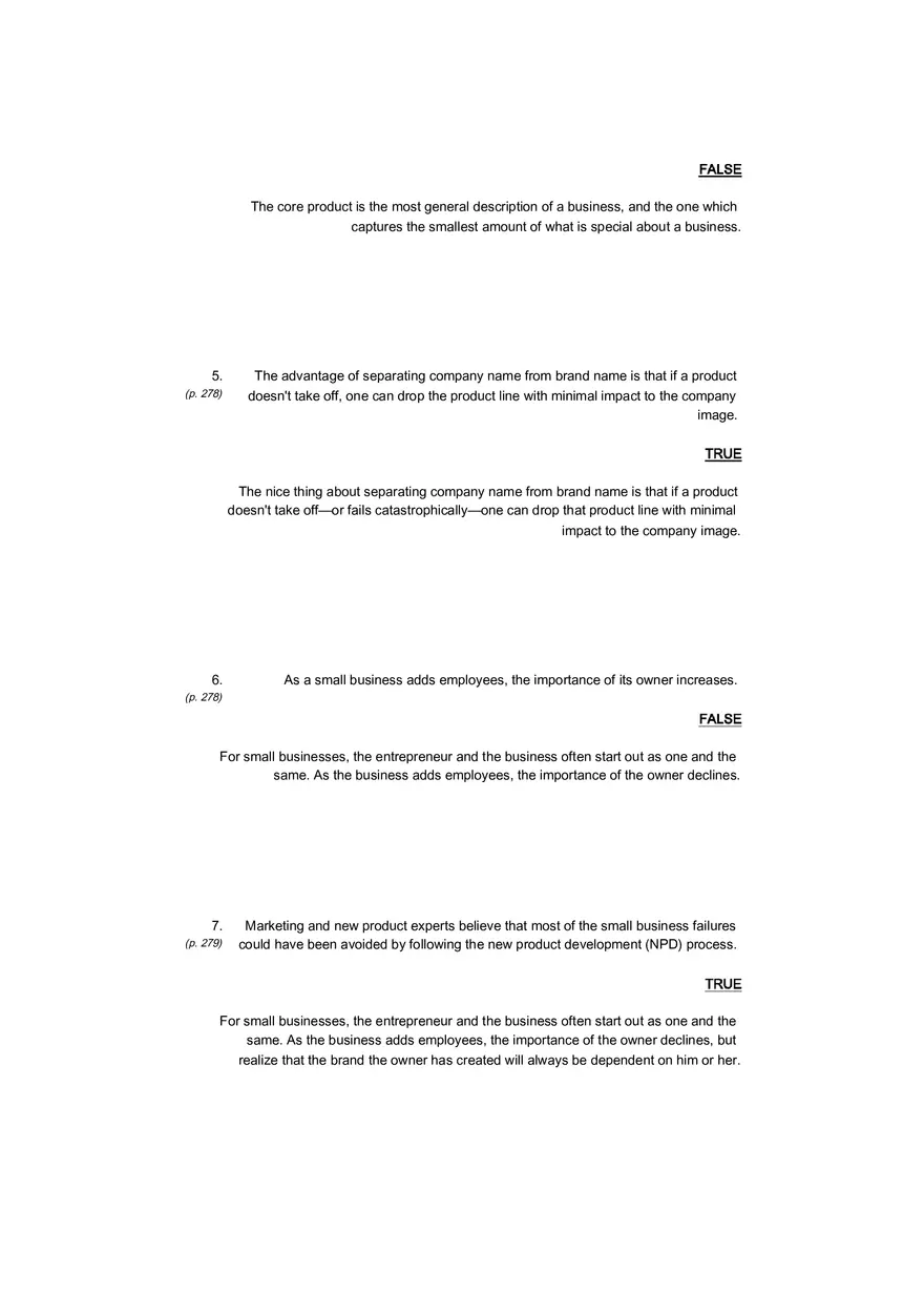 Small Business Its Opportunities and Rewards (Answer Key) Part 13 - Page 6
