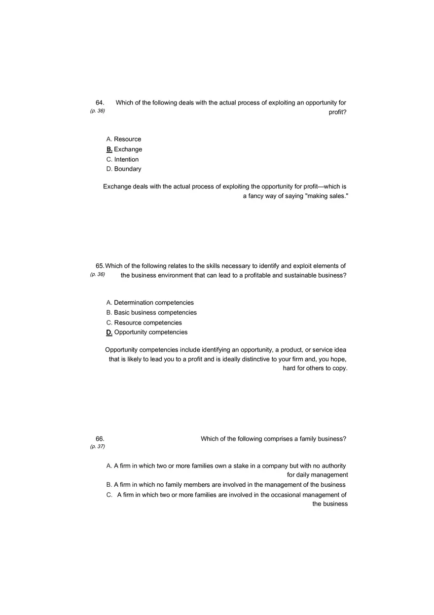 Small Business Its Opportunities and Rewards (Answer Key) Part 6 - Page 13