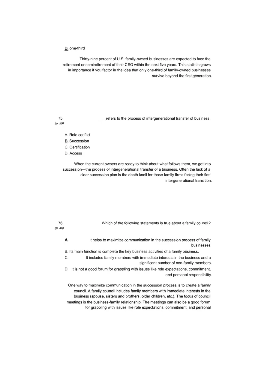 Small Business Its Opportunities and Rewards (Answer Key) Part 6 - Page 17