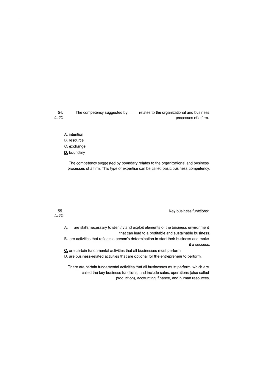 Small Business Its Opportunities and Rewards (Answer Key) Part 6 - Page 1