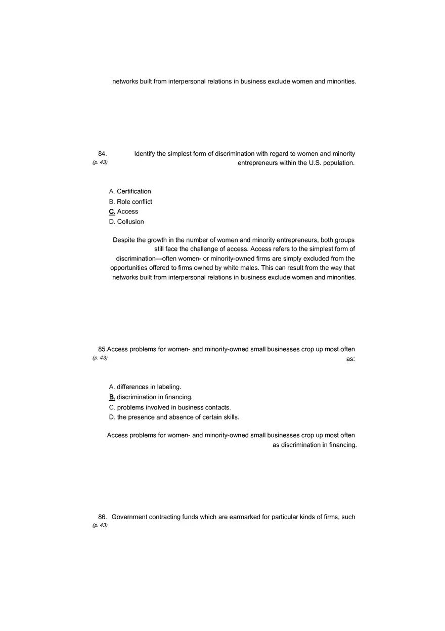 Small Business Its Opportunities and Rewards (Answer Key) Part 6 - Page 6