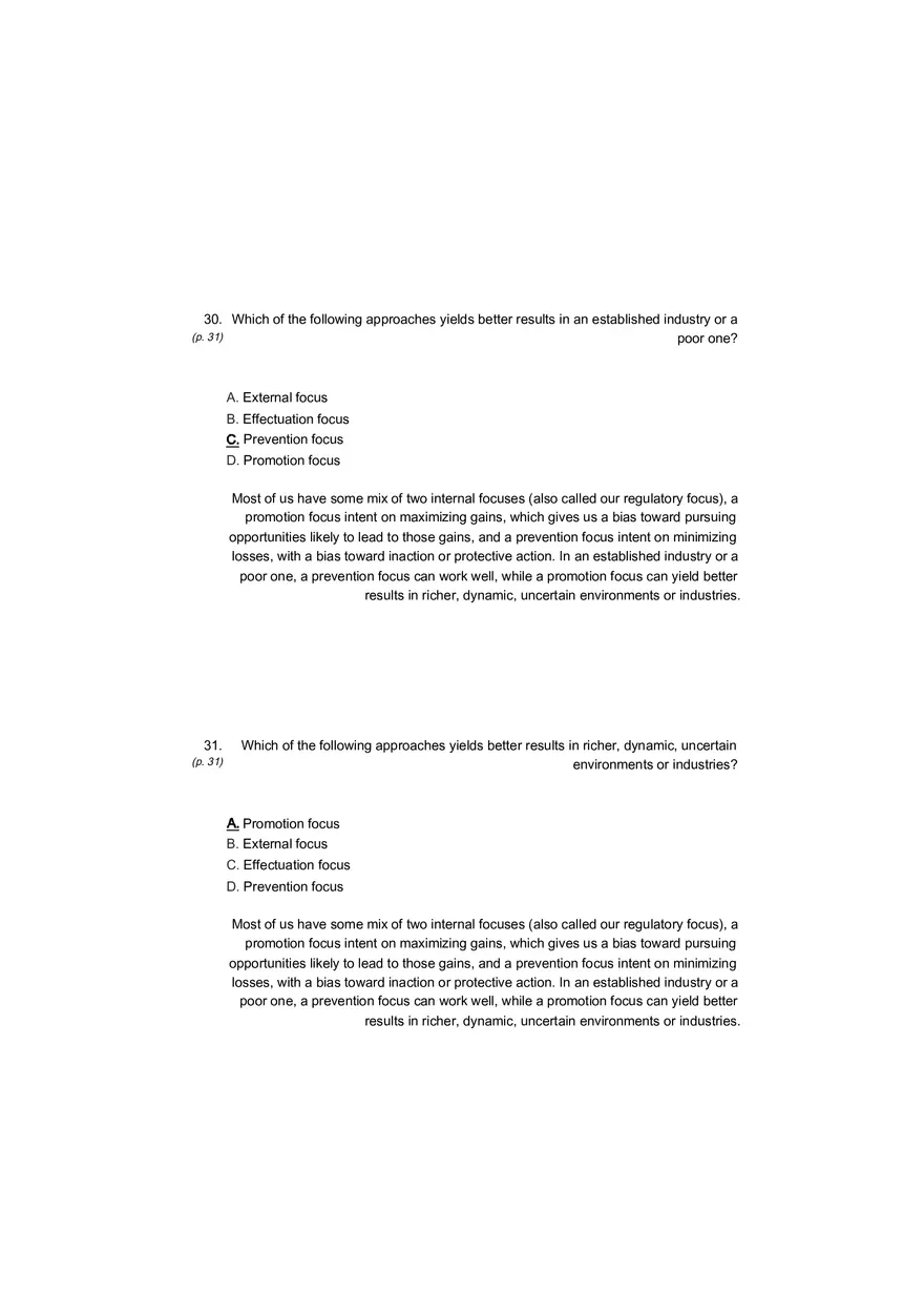 Small Business Its Opportunities and Rewards (Answer Key) Part 5 - Page 1