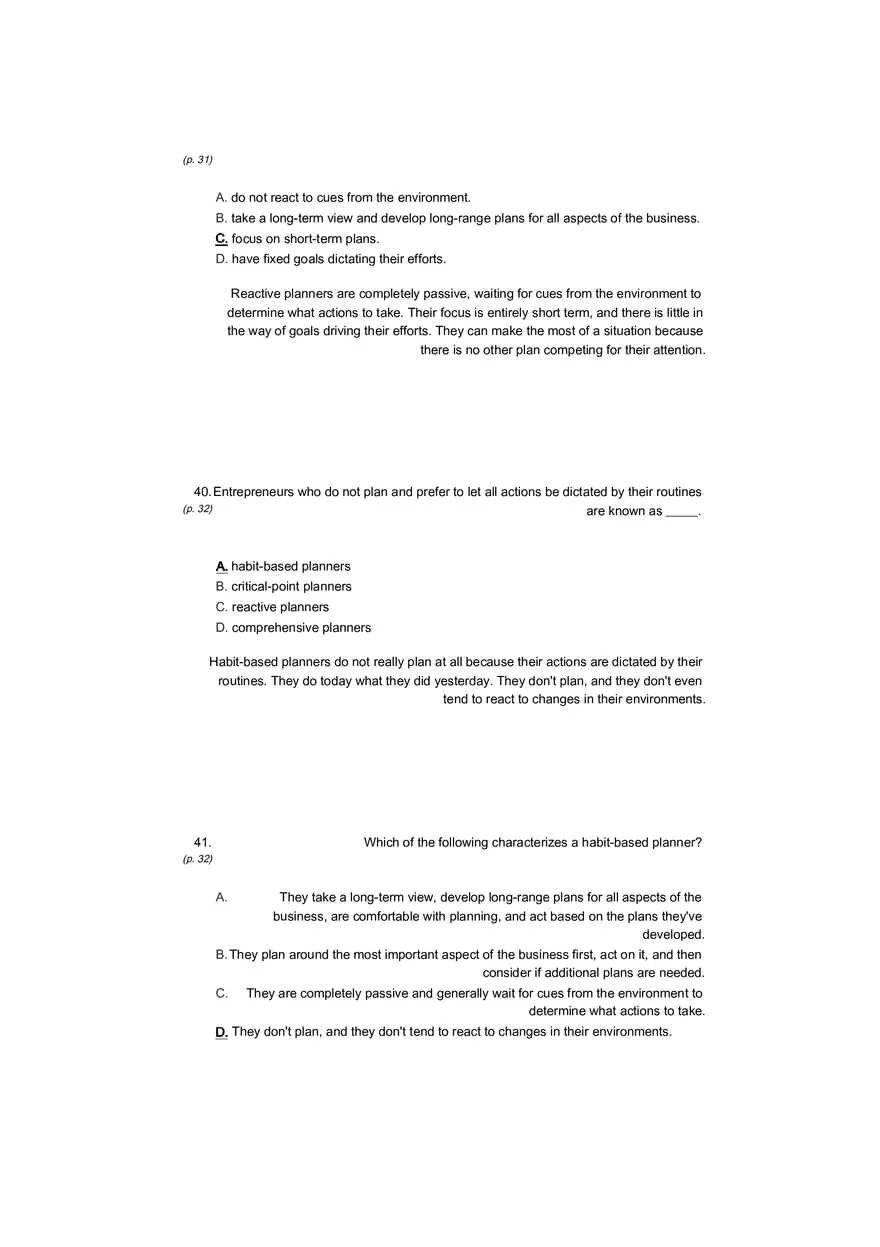 Small Business Its Opportunities and Rewards (Answer Key) Part 5 - Page 5