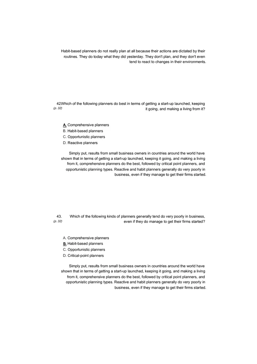 Small Business Its Opportunities and Rewards (Answer Key) Part 5 - Page 6