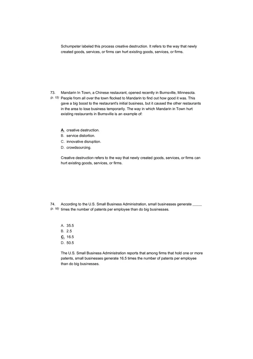 Small Business Its Opportunities and Rewards (Answer Key) Part 3 - Page 8