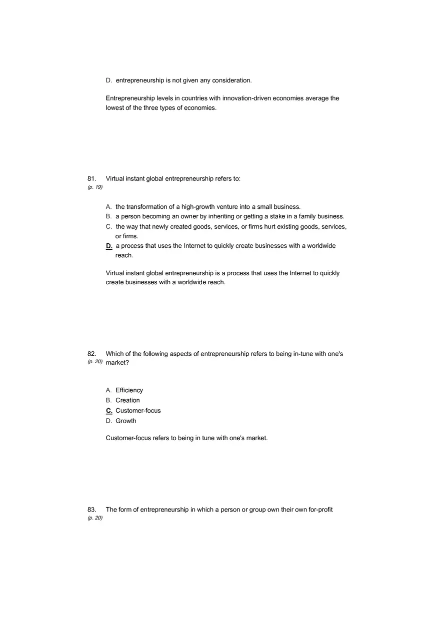 Small Business Its Opportunities and Rewards (Answer Key) Part 3 - Page 11